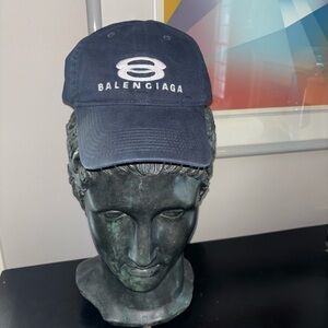 Balenciaga Dark Blue Logo Hat